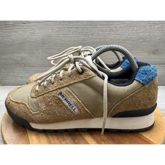 Men’s 8 Merrell 1TRL Solo Luxe 2 sneakers in Camel/featuring rough-out suede main image 9